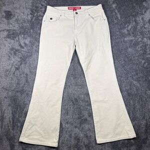 Vintage Guess Jeans Womens 30 Cream Corduroy Flare Leg Pants Style Off White